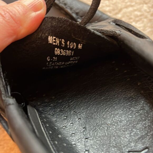 Men’s Sperry Top Sider size 10 black 2 eye boat shoes. - Picture 6 of 7